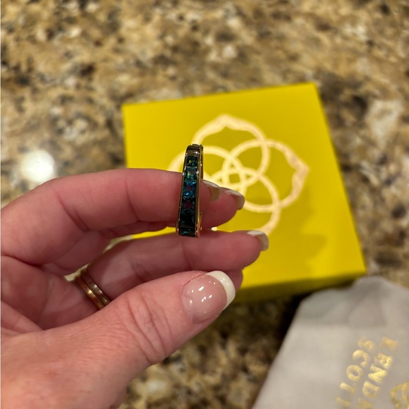 Kendra Scott glamorous green and blue hoops - Picture 3 of 4